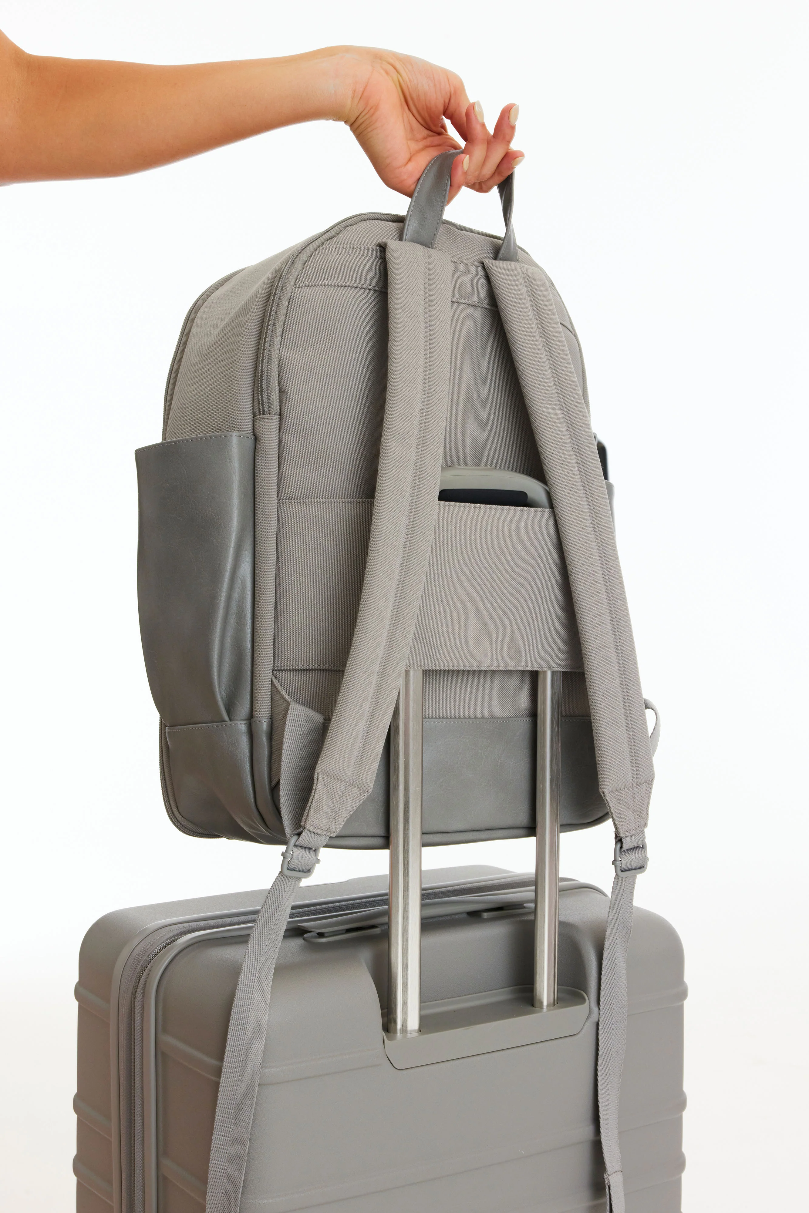 The Travel Backpack in Grey - Image 4